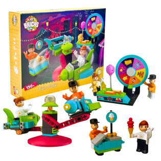 KIDS BRICKS FUN PARK - BYGGEKLOSSER SETT - 130 DELER (1 stk.)
