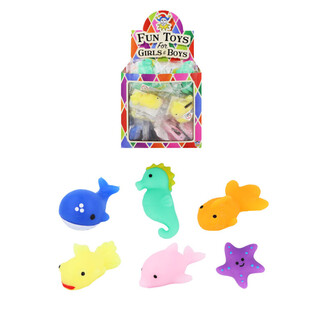 Squishy Sj&oslash;dyr til Fiskedam - I Display (96 stk.)