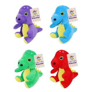 Kosebamse dinosaur - 19 cm h&oslash;y - assorterte farger (12 stk.)