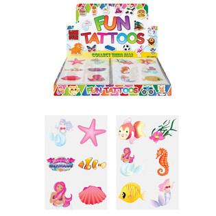 MORSOMME TATOVERINGER - MODELL: HAVFRUE I DISPLAY (96 stk.)