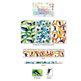 Fotball skrivesett 5 deler (24 stk.)