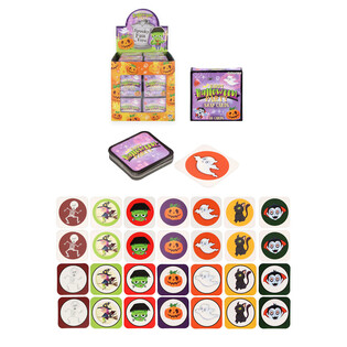 SMÅ MEMORYSPILL - MODELL: HALLOWEEN - I DISPLAY (64 stk.)
