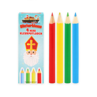 Fargeblyanter Sinterklaas 4-delers i display (120 stk.)