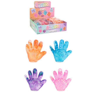 Klemme-hånd Squeeze Hand - Fargemiks - i Display (12 stk.)