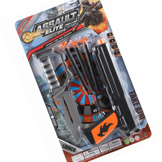 ASSAULT ELITE - Leket&oslash;yspistol med Sugekopp-piler og Kniv (6 stk.)