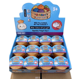 RAGE - Squishy Bun Dumplings LITEN (5.3x5.3x4.1 cm) - Viral 2026 Fidget Toy (24 stk.)
