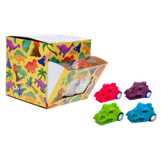 Pull Back Dinosaurhode i Display (50 stk.)