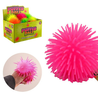 PUFFER-BALL - 9CM - MIKS FARGER - I DISPLAY (24 stk.)