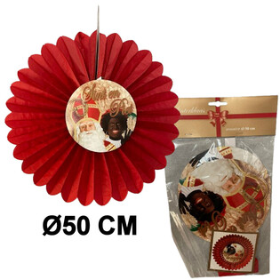 SINTERKLAAS DEKORASJONSVIFTE &Oslash;50 CM - SAMMENLEGGBAR (6 stk.)
