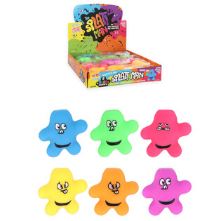 SQUEEZY SPLAT MAN - MIX FARGER - I DISPLAY (24 stk.)