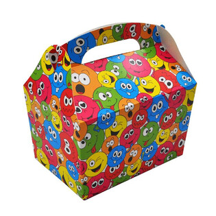 MENUBOX MODELL: SMILEY - M&aring;l 18.5x12x19 CM - FOODBOX - KIDSBOX (24 stk.)