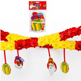 Sinterklaas og Piet Girlander med Anheng - 4 m (6 stk.)