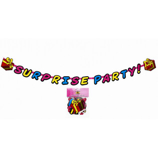 SURPRISE PARTY BOKSTAVGIRLANDER - LENGDE: 180 CM (6 stk.)