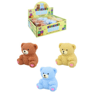 SQUUZY BJ&Oslash;RN SQUISHY - ASSORTERTE FARGER - I DISPLAY (12 stk)