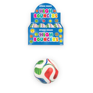 HIGH BOUNCE FOTBALL SPRETTEBALL - I DISPLAY (24 stk.)