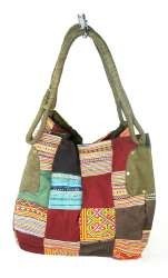 B-FAIR Patchwork-veske Stor Grønn (1 stk)