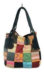 B-FAIR Patchwork-veske Stor Svart (1 stk.)