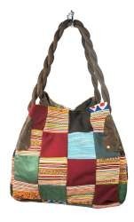 Art.nr: 97728 - B-FAIR PATCHWORK VESKE LITEN BRUN (1 stk)