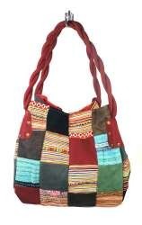 B-FAIR Patchwork Veske Liten Rød