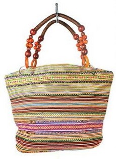B-Fair Beads Veske Brun med Perlehåndtak (1 stk) | Art. 97744