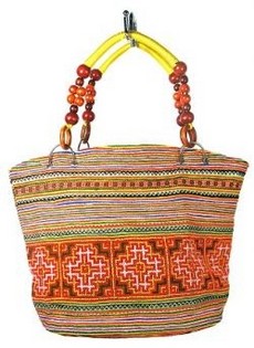 B-FAIR Veske Beads Brun/Gul (1 stk)