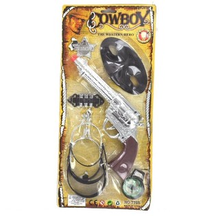 Cowboysett på kort - Modell 7 (6 deler)